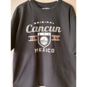 Carribean Side Men's XL Original Cancun Qulity Classic Black T-Shirt